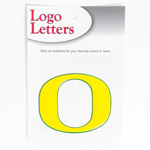 Classic Oregon O, Yellow, Decal/Sticker, Home & Auto, 3", Logo Letter, 137367